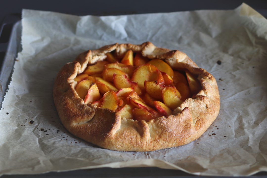 Galette aux pêches