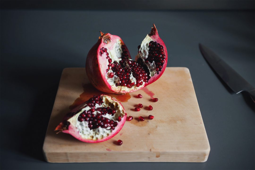 Granatapfel und Gans