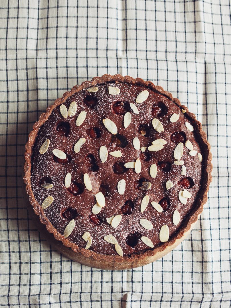 Clafoutis chocolat-cerise